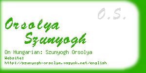 orsolya szunyogh business card